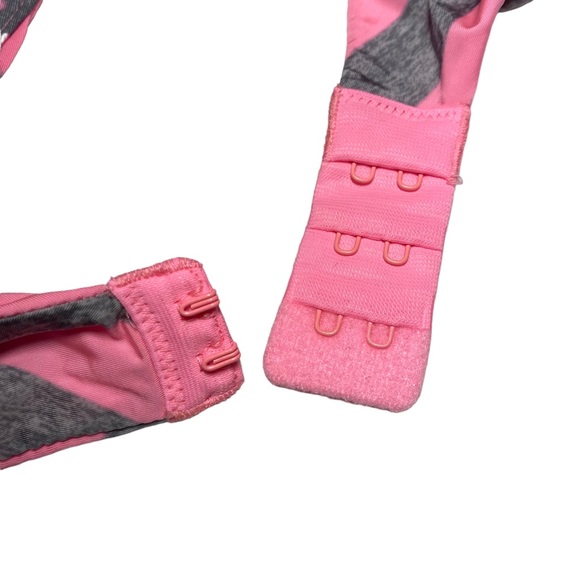 Victorias Secret Lined Demi Underwire Bra in Gray with Pink Polka Dots / 32DD - Picture 4 of 7